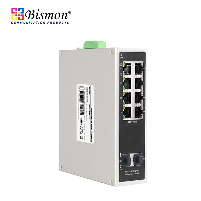 8-10-100-1000Base-T-RJ45-2-1000Base-X-uplink-SFP-fiber-Industrial-Switch